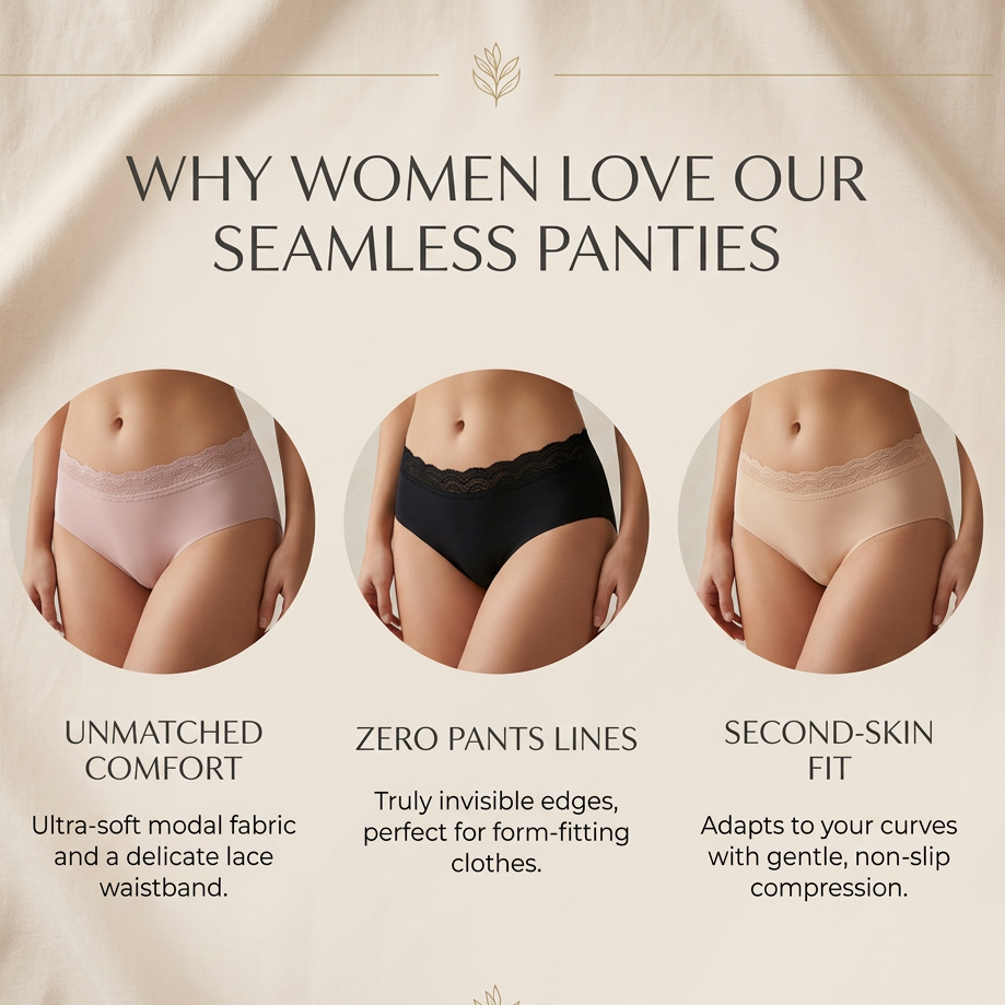 Ultra-Soft Seamless Panties (Pack of 4)